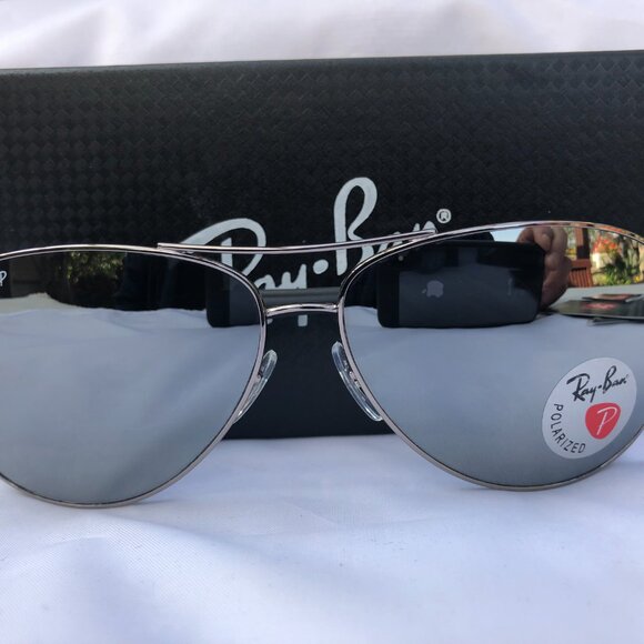 NEW Authentic RAY BAN RB8313-004-K6 Tech Polarized Mirror 61mm 100%UV From Italy - Picture 8 of 12